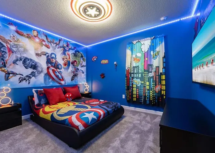 New Beautiful 7 Bedroom W Pool Games Theme Rooms